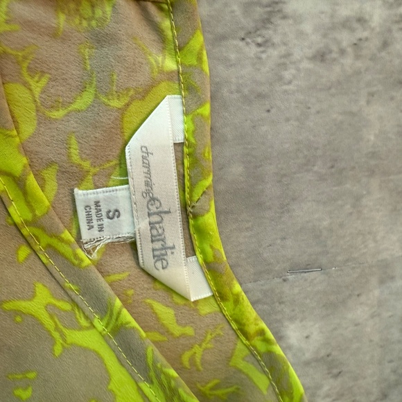 Floral yellow summer dress midi length sleeveless with pockets womens S - Picture 5 of 5